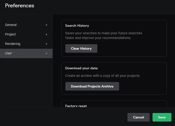 Google Earth Studio preferences