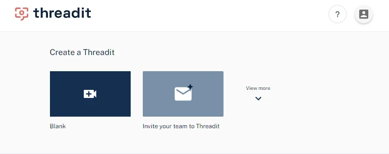 Threadit home page Threadit home page