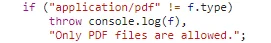 MIME type frontend validation