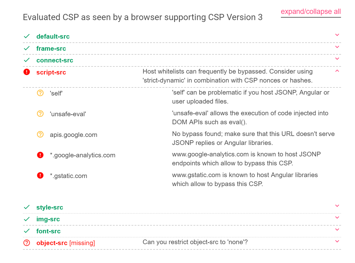 CSP and Bypasses